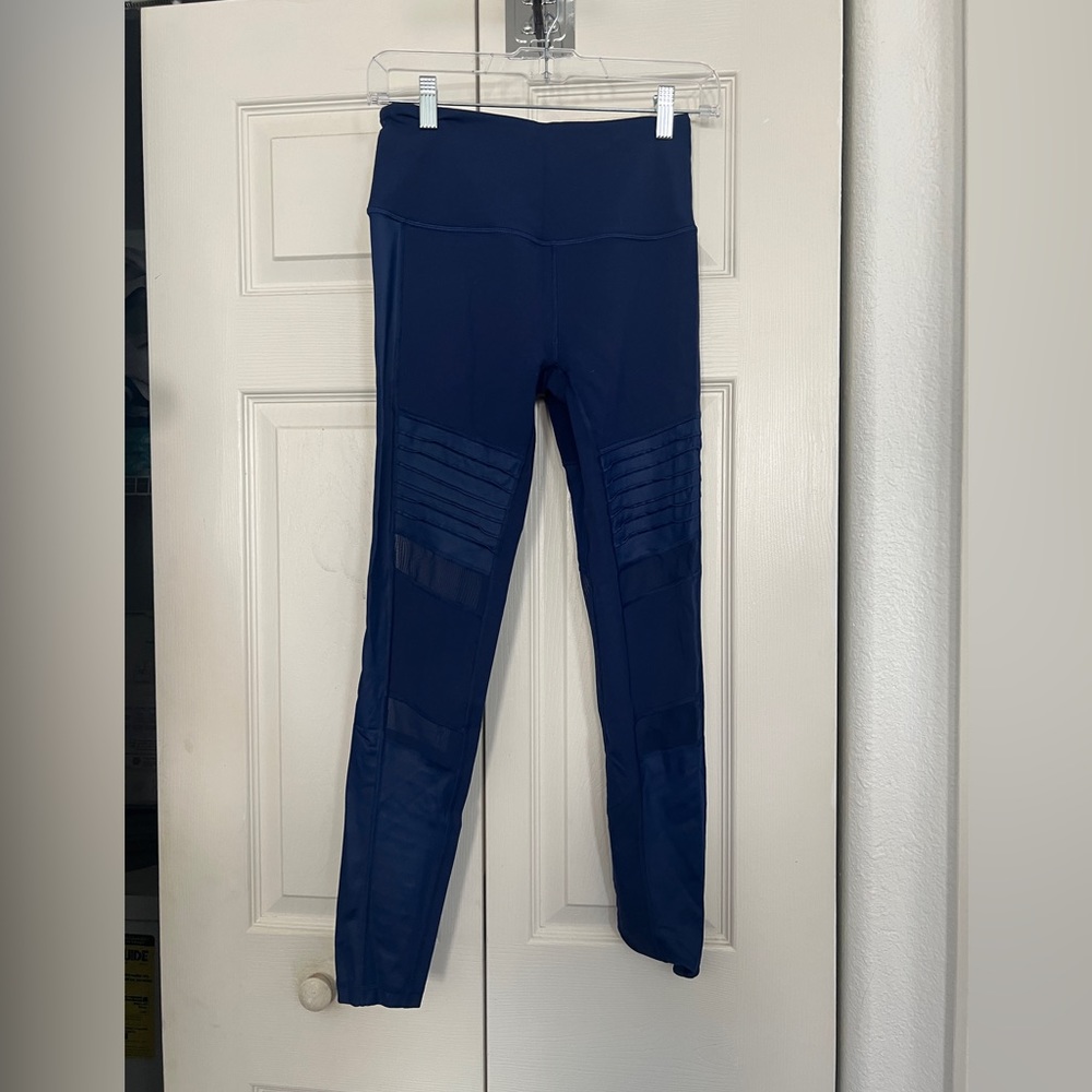 Victorias Secret Workout Leggings Gym Blue Mesh Size Small